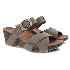 Dansko Susie slide sandals wedge platform sandals with Buckle Strap